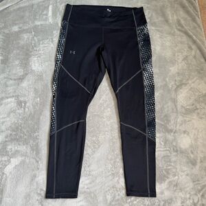 Women’s Under Armour Black Leggings with Patterned Panels, Size XL